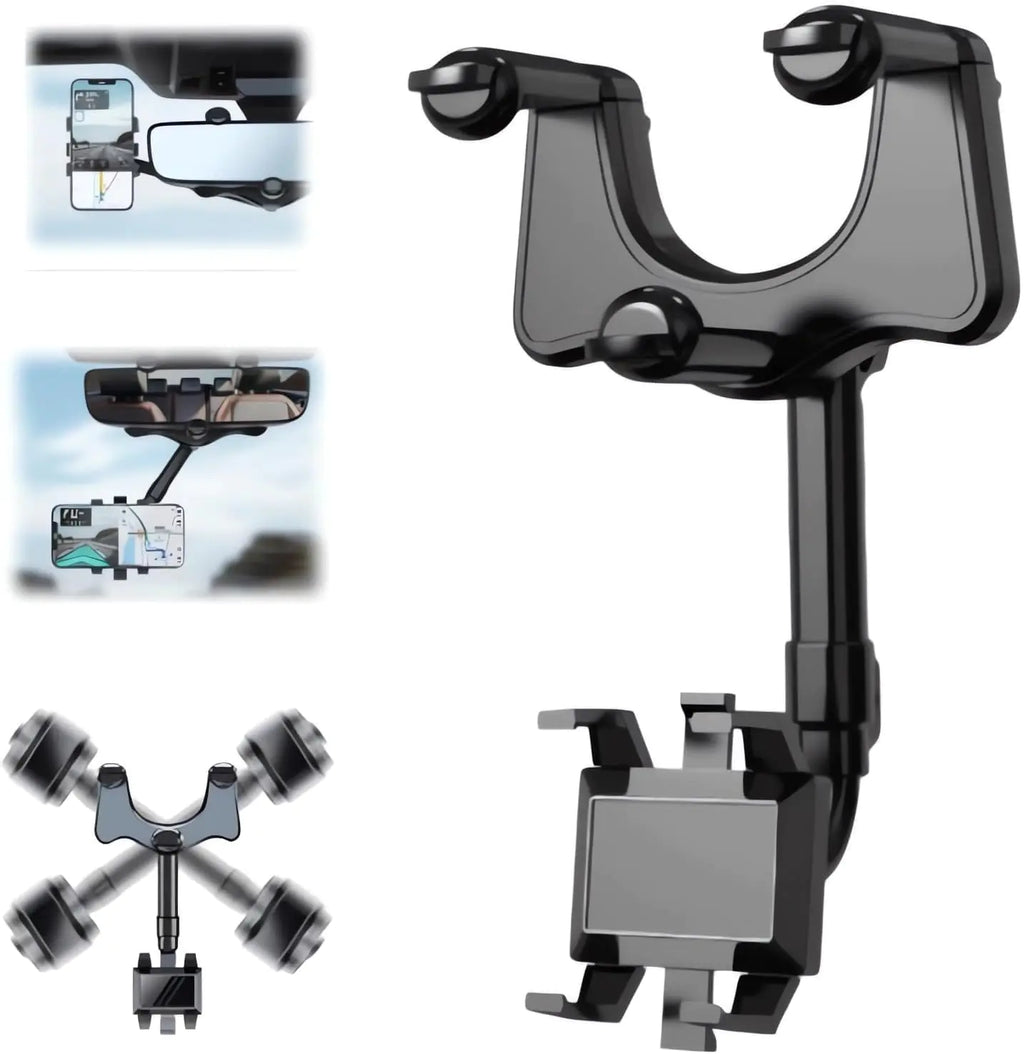 KDGENG Rearview Mirror Phone Holder for Car 360°Car Rearview Mirror Phone Holder Porta Telefono para CarroPorta Celular para Carro para Poner El Celular En El Carro