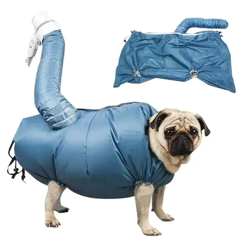 MANON ROSA Dog Drying Bag Hands Free Quick Drying Pet Grooming Tool for Small Medium Large Puff Fluff Dogs & Cats 360 Degree Shower Bath Hair Dryer Suit (X-Large)