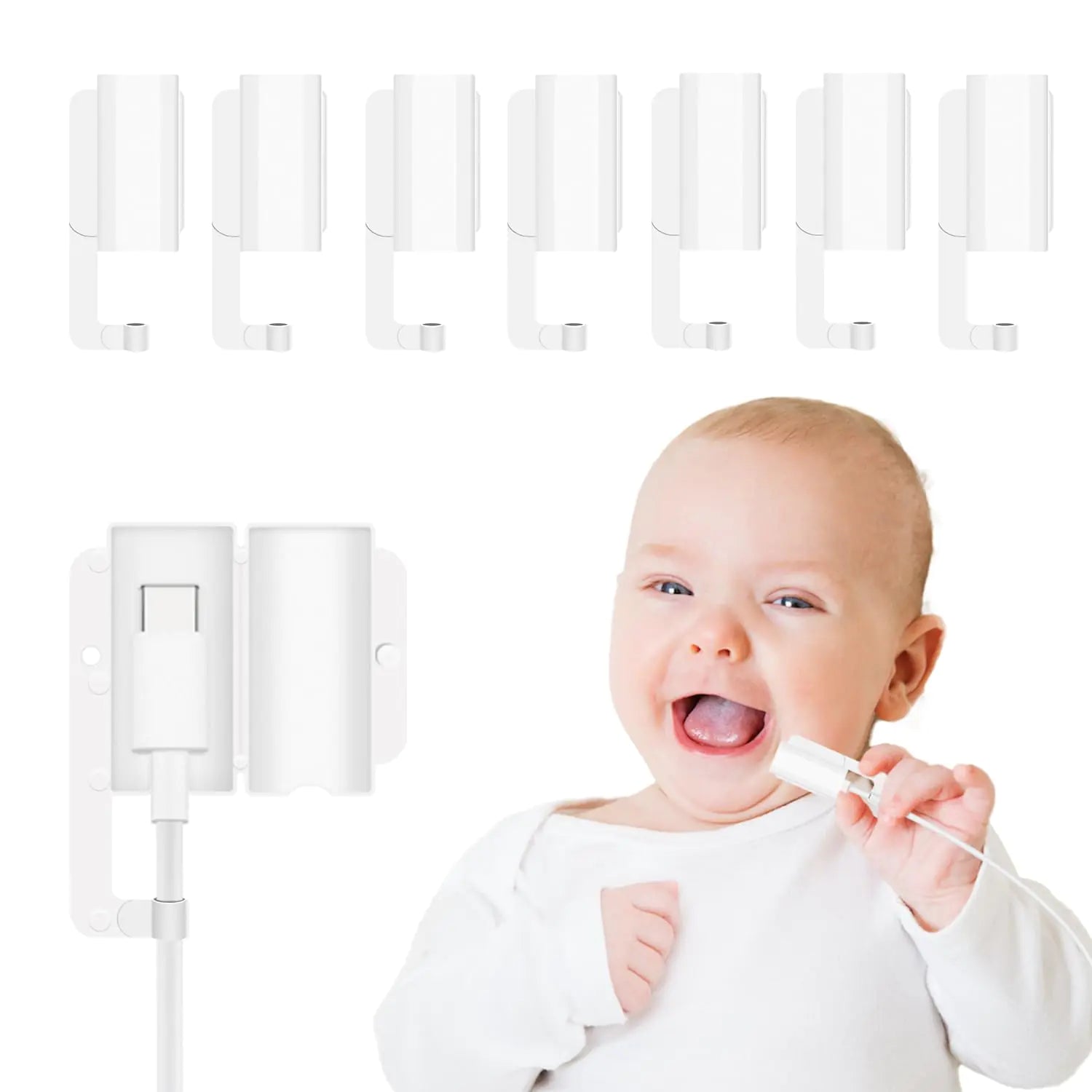 USB Charger Protector for Baby Proofing Baby Proof Cord Cover Electrical Safety Baby Products Prevent Babies from Biting Charging Cable Ends